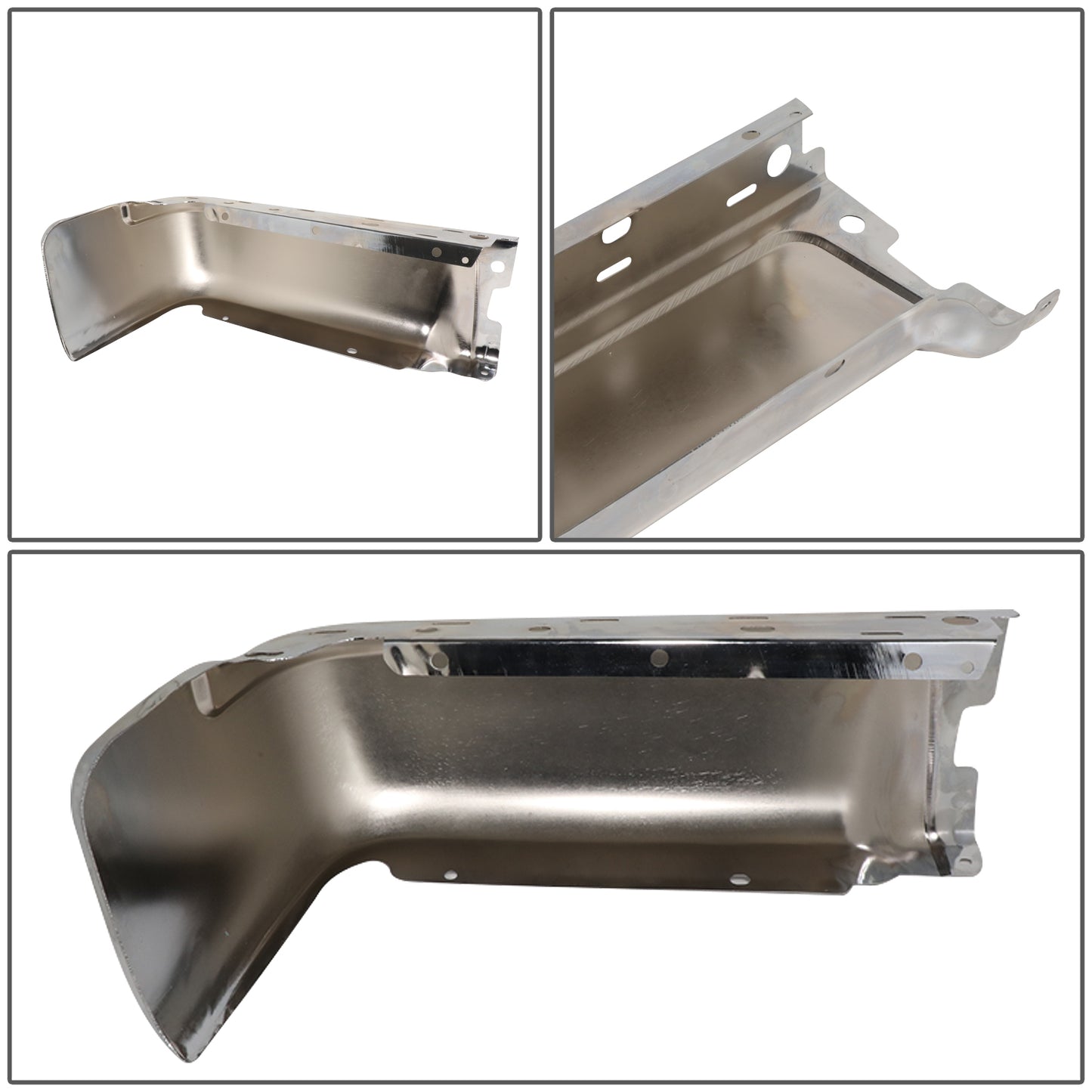 DEFENSA 09-14 FORD F-150, FITS FLEETSIDE MODELS ONLY WITHOUT PARKING SENSOR HOLES - CHROME - RIGHT
