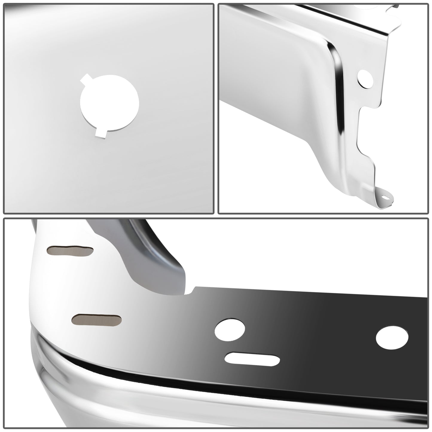 DEFENSA 09-14 FORD F-150, FITS FLEETSIDE MODELS ONLY WITH PARKING SENSOR HOLES - CHROME - LEFT
