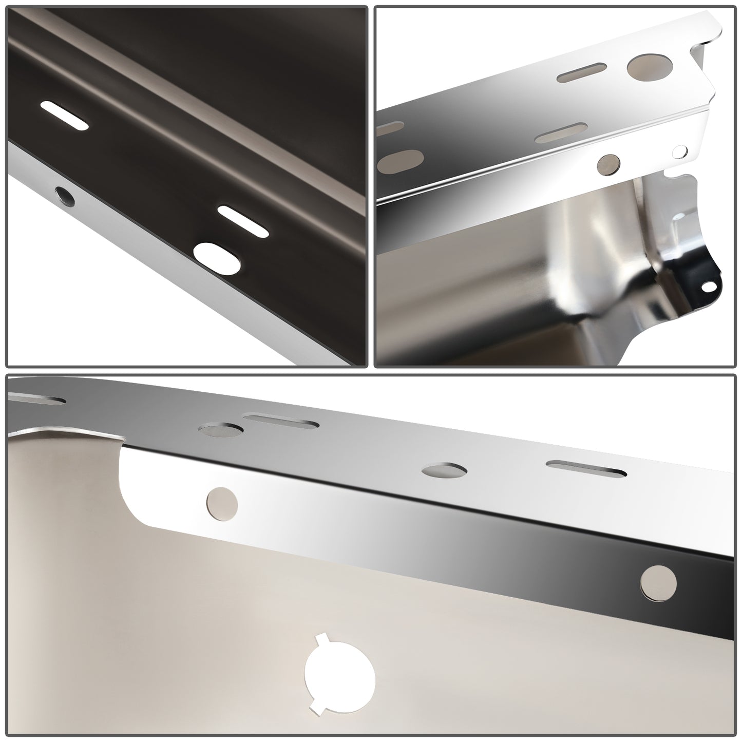 DEFENSA 09-14 FORD F-150, FITS FLEETSIDE MODELS ONLY WITH PARKING SENSOR HOLES, CHROME, RIGHT