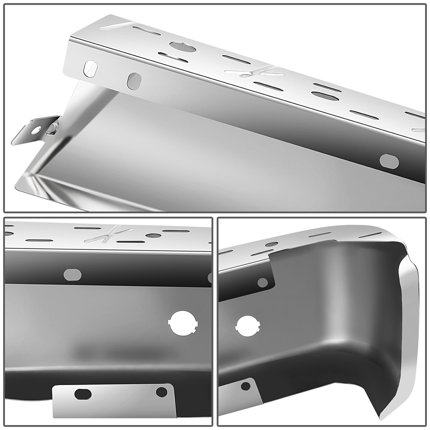 DEFENSA 15-20 FORD F-150 ,CHROME,LEFT,WITH SENSOR HOLE - LEFT - CHROME