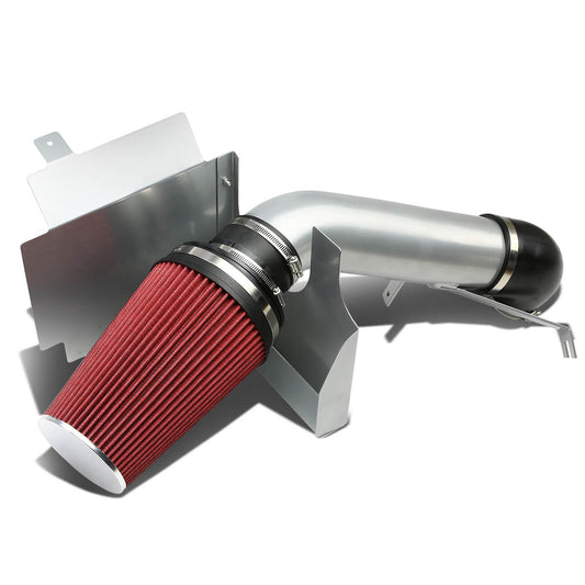 FILTRO DE AIRE DE ALTO FLUJO COLD AIR - HEAT SHIELD - ESCALADE / AVALANCHE / SILVERADO / SIERRA / TAHOE / SUBURBAN / YUKON / DENALI - RED FILTER - POLISHED PIPING