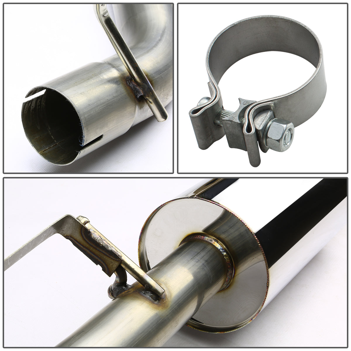 TUBERIA CATBACK CATBACK - 95-03 CHEVY CAVALIER / SUNFIRE 2.2 L - SINGLE ROLLED TIP - STAINLESS STEEL