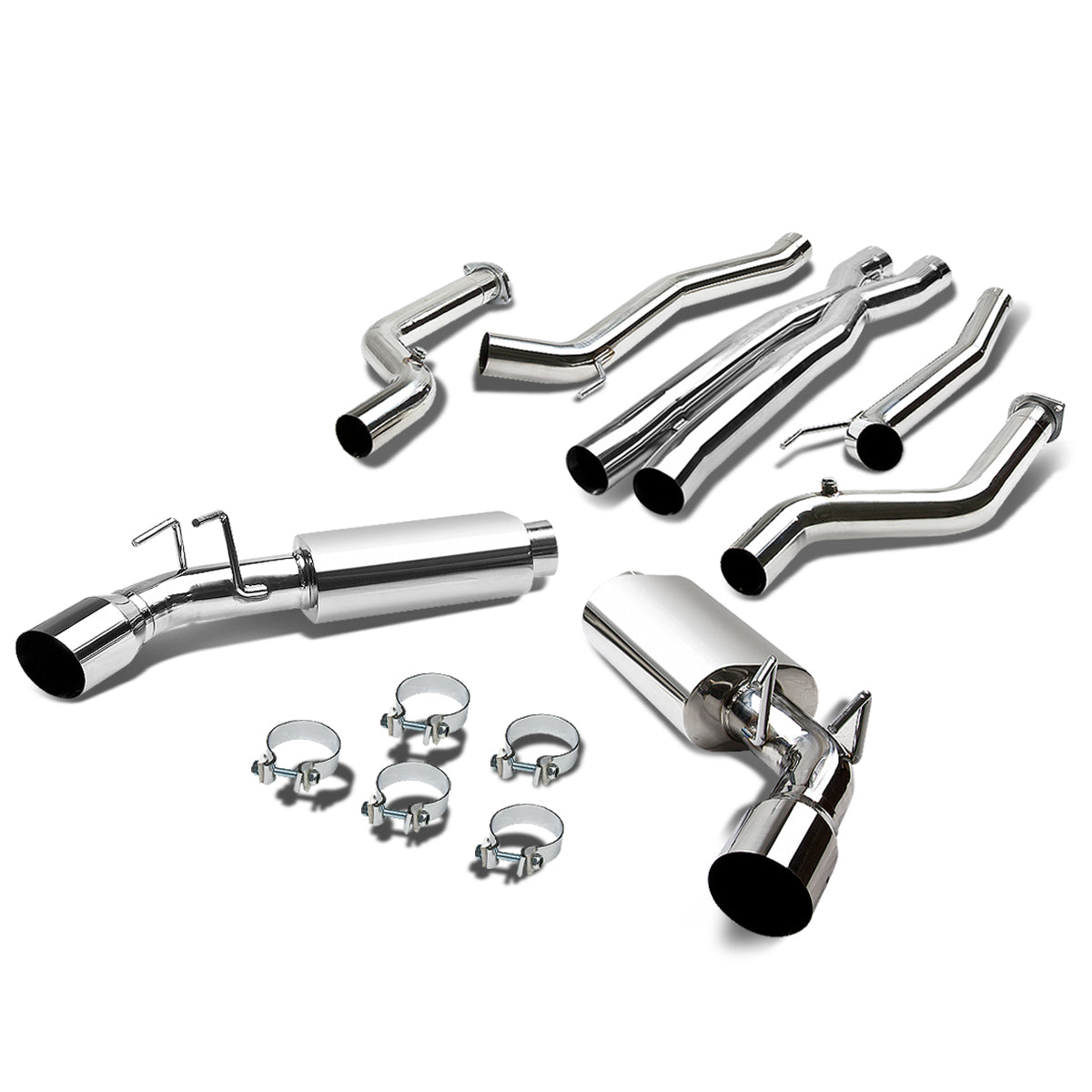 TUBERIA CATBACK CATBACK - 11-15 CHEVY CAMARO 6.2L V8 - DUAL TIP - STAINLESS STEEL
