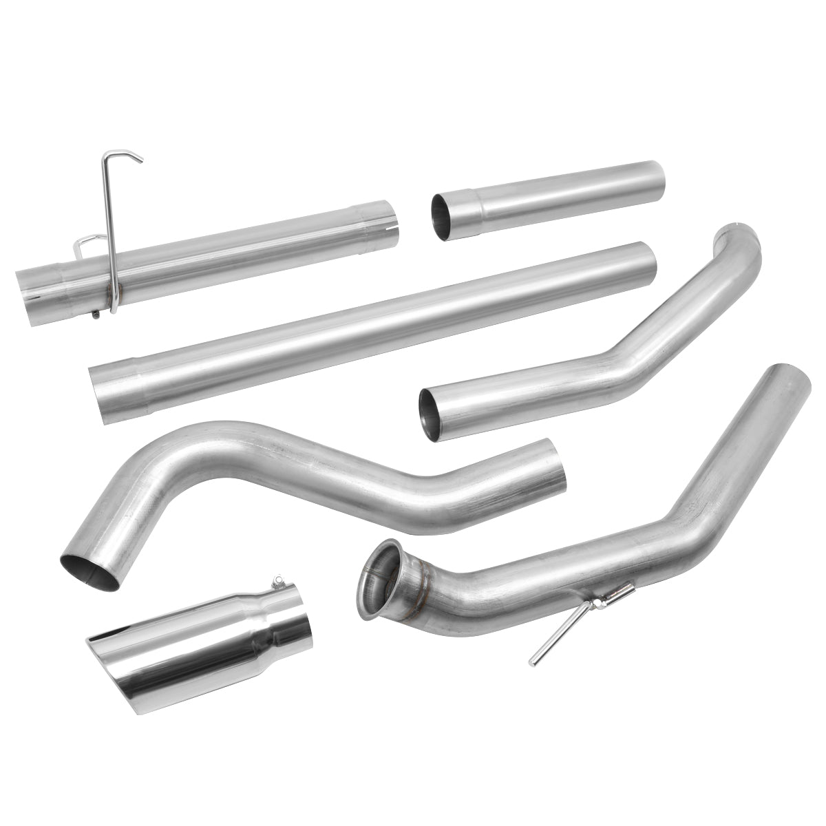 TUBERIA CATBACK CATBACK - 04-07 DODGE RAM 2500, 3500 5.9 - TURBO DIESEL- SINGLE TIP - STRAIGHT PIPE - STAINLESS STEEL
