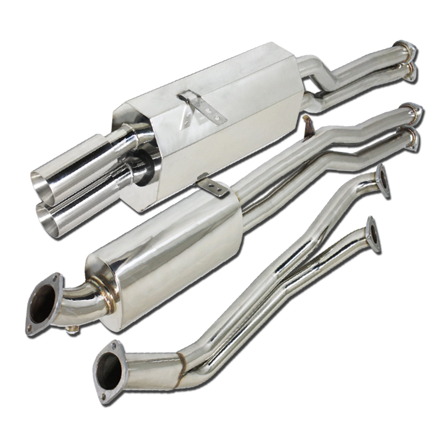 TUBERIA CATBACK CATBACK - STAINLESS STEEL - DUAL TIP - W/ MID DOWN PIPE BMW E36