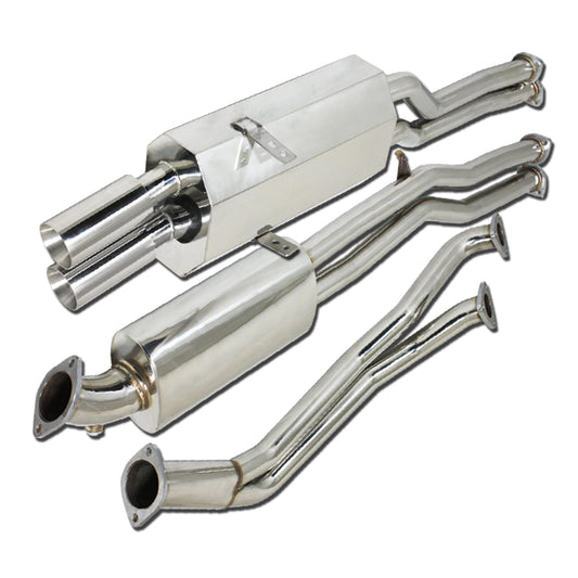 TUBERIA CATBACK CATBACK - STAINLESS STEEL - DUAL TIP - W/ MID DOWN PIPE BMW E36