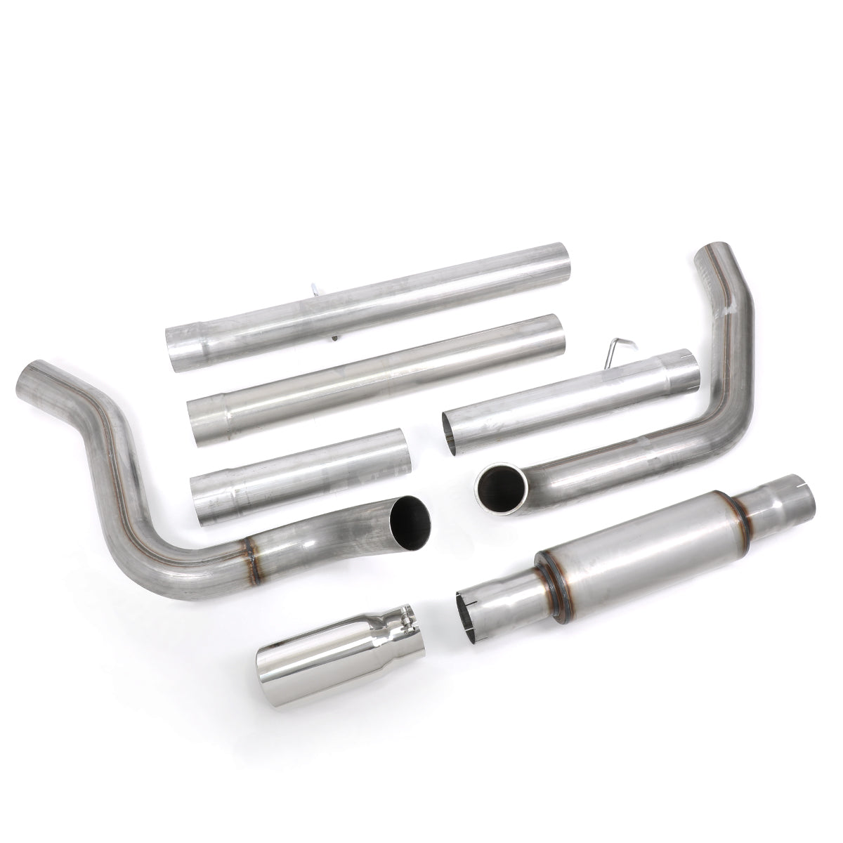 TUBERIA CATBACK CATBACK - 99-03 FORD F-250 7.3L TURBO DIESEL / 99-03 FORD F-350 7.3L TURBO DIESEL - SINGLE TIP - STAINLESS STEEL