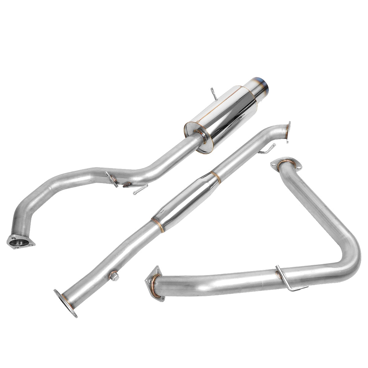 TUBERIA CATBACK CATBACK - 99-03 MITSUBISHI GALANT 4CYL - SINGLE BURNT TIP - STAINLESS STEEL