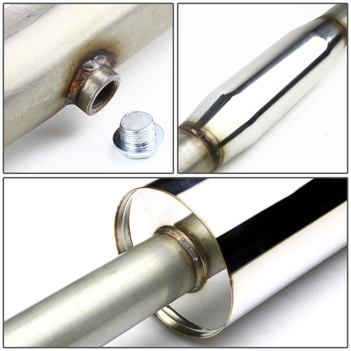 TUBERIA CATBACK CATBACK - 99-03 MITSUBISHI GALANT 4CYL - SINGLE ROLLED TIP - STAINLESS STEEL