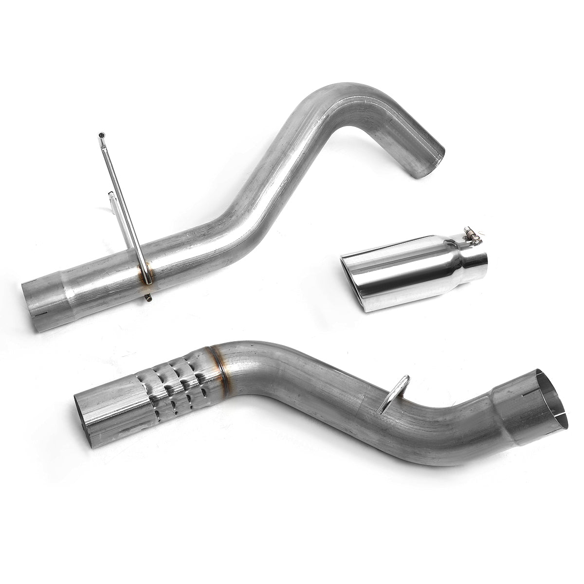 TUBERIA CATBACK FILTER BACK EXHAUST - 11-18 CHEVY SILVERADO 2500HD 3500HD 6.6L TURBO DIESEL / 11-18 GMC SIERRA 2500HD 3500HD 6.6L TURBO DIESEL - SINGLE TIP - STAINLESS STEEL