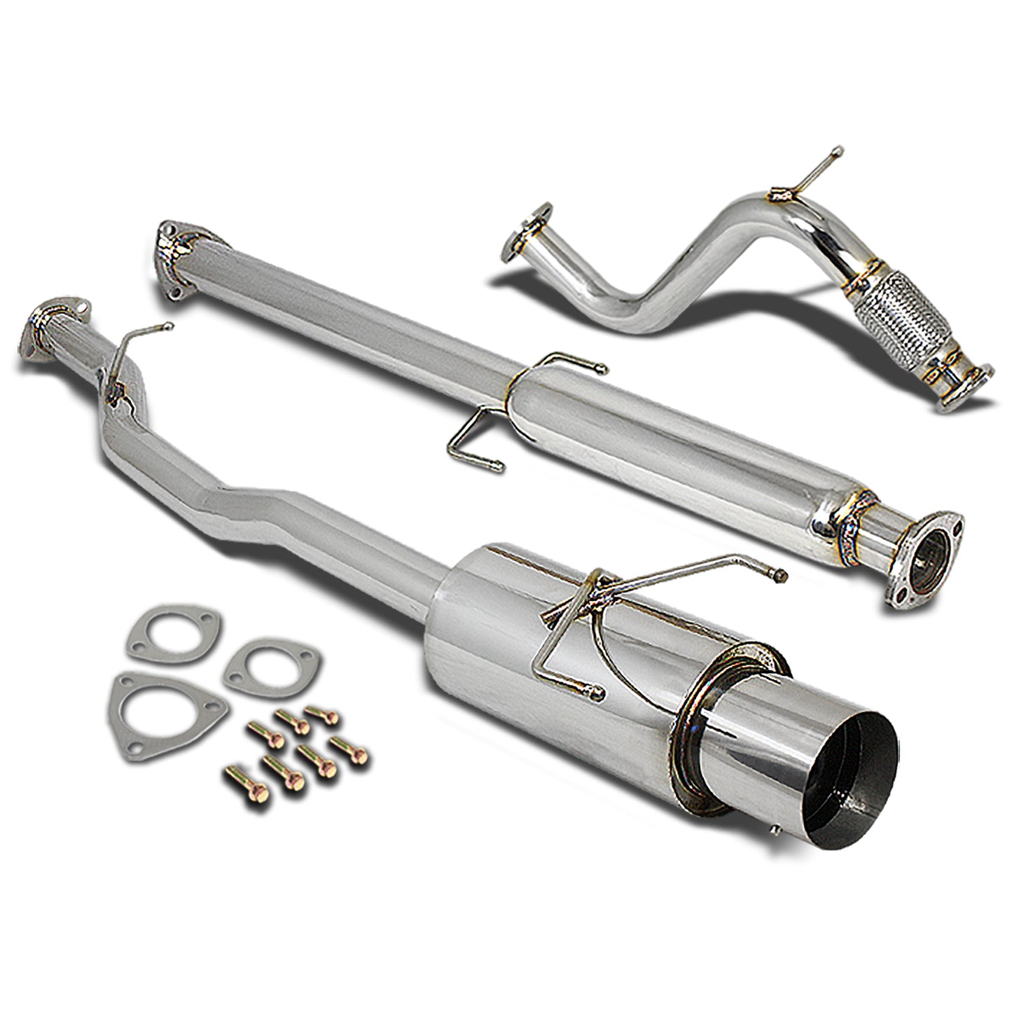 TUBERIA CATBACK CATBACK - 94-97 HONDA ACCORD - SINGLE TIP - STAINLESS STEEL