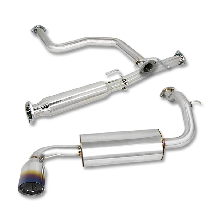 TUBERIA CATBACK CATBACK - 88-91 HONDA CIVIC - SINGLE BURNT TIP - STAINLESS STEEL