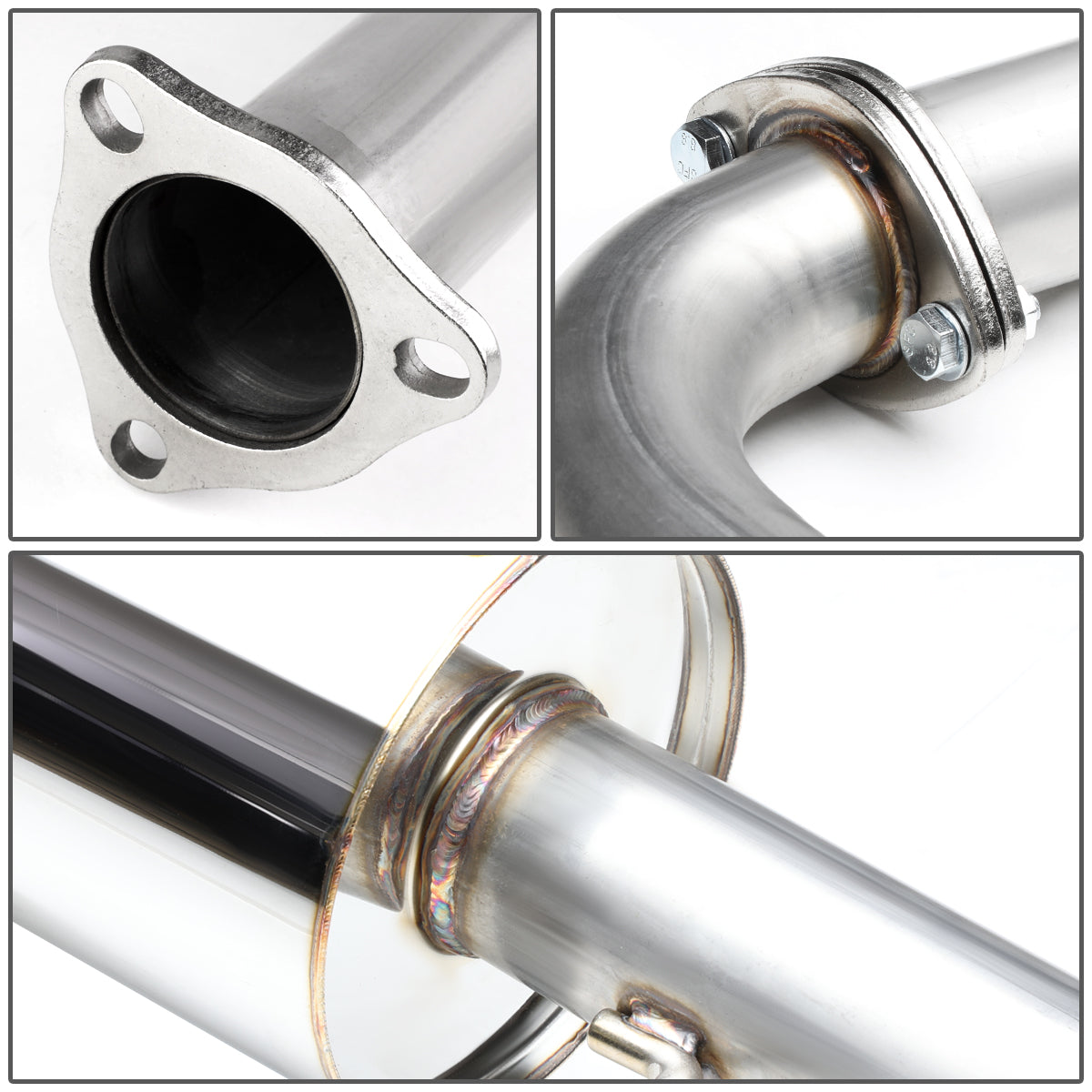 TUBERIA CATBACK CATBACK - 88-91 HONDA CIVIC 4-DOOR - SINGLE TIP - STAINLESS STEEL