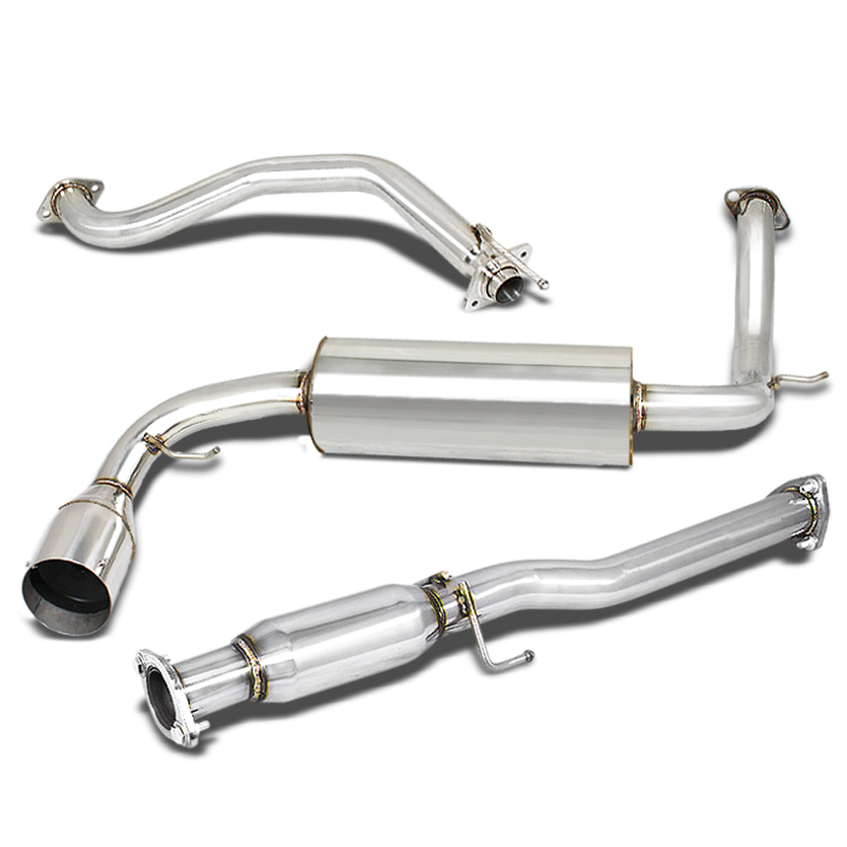 TUBERIA CATBACK CATBACK - 88-91 HONDA CRX- SINGLE TIP - STAINLESS STEEL