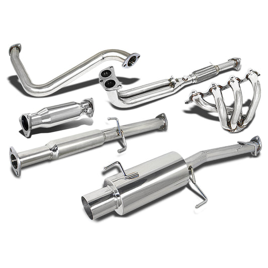TUBERIA CATBACK CATBACK - 92-96 HONDA PRELUDE H23 - SINGLE TIP - STAINLESS STEEL
