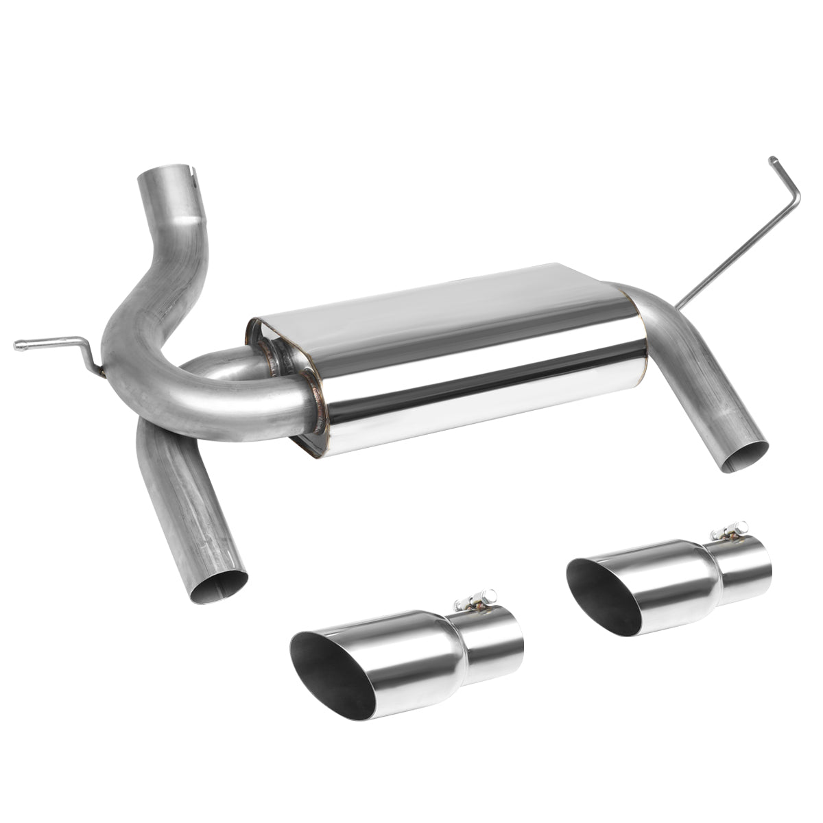 TUBERIA CATBACK CATBACK - 07-17 JEEP WRANGLER - DUAL SINGLE TIP - STAINLESS STEEL