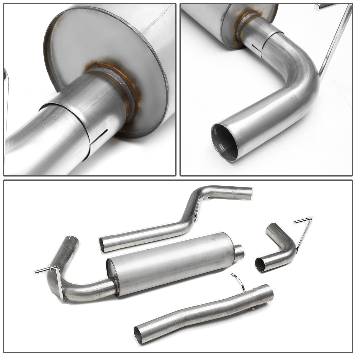 TUBERIA CATBACK CATBACK - 07-11 JEEP WRANGLER 2DR 3.8L - SINGLE TIP - STAINLESS STEEL
