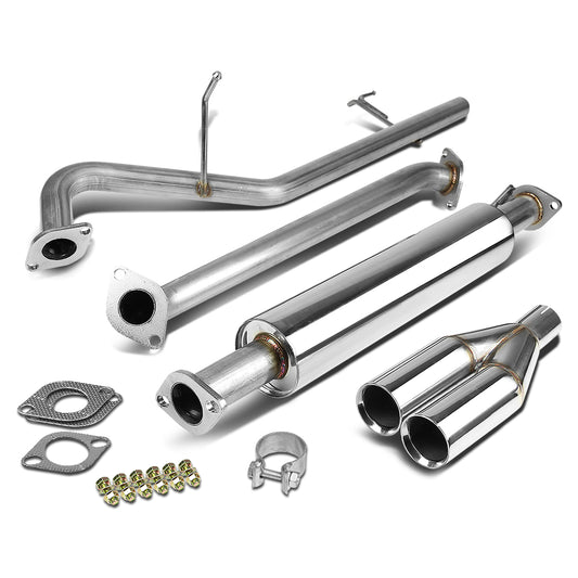 TUBERIA CATBACK CATBACK - 06-11 KIA RIO - DUAL ROLLED TIP - STAINLESS STEEL