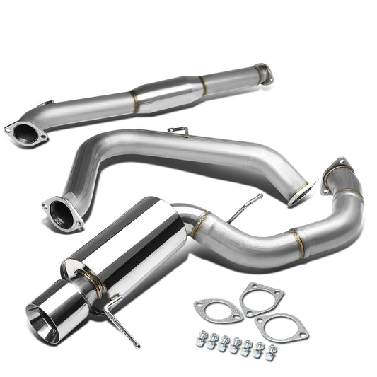 TUBERIA CATBACK CATBACK - 00-05 MITSUBISHI ECLIPSE V6 - SINGLE ROLLED TIP - STAINLESS STEEL