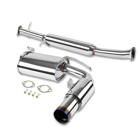 TUBERIA CATBACK CATBACK - 90-97 MAZDA MIATA - SINGLE BURNT TIP - STAINLESS STEEL