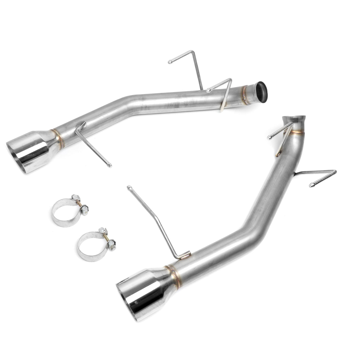 TUBERIA CATBACK AXELBACK - 11-14 FORD MUSTANG 3.7L V7 - DUAL ROLLED TIP - STAINLESS STEEL