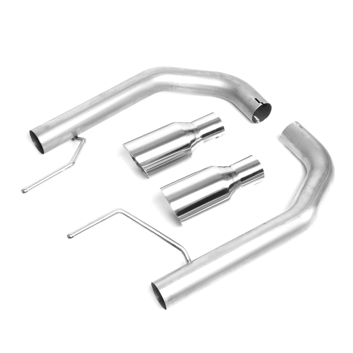 TUBERIA CATBACK AXELBACK - 15-17 FORD MUSTANG 2.3L ECOBOOST - DUAL ROLLED TIP - STAINLESS STEEL