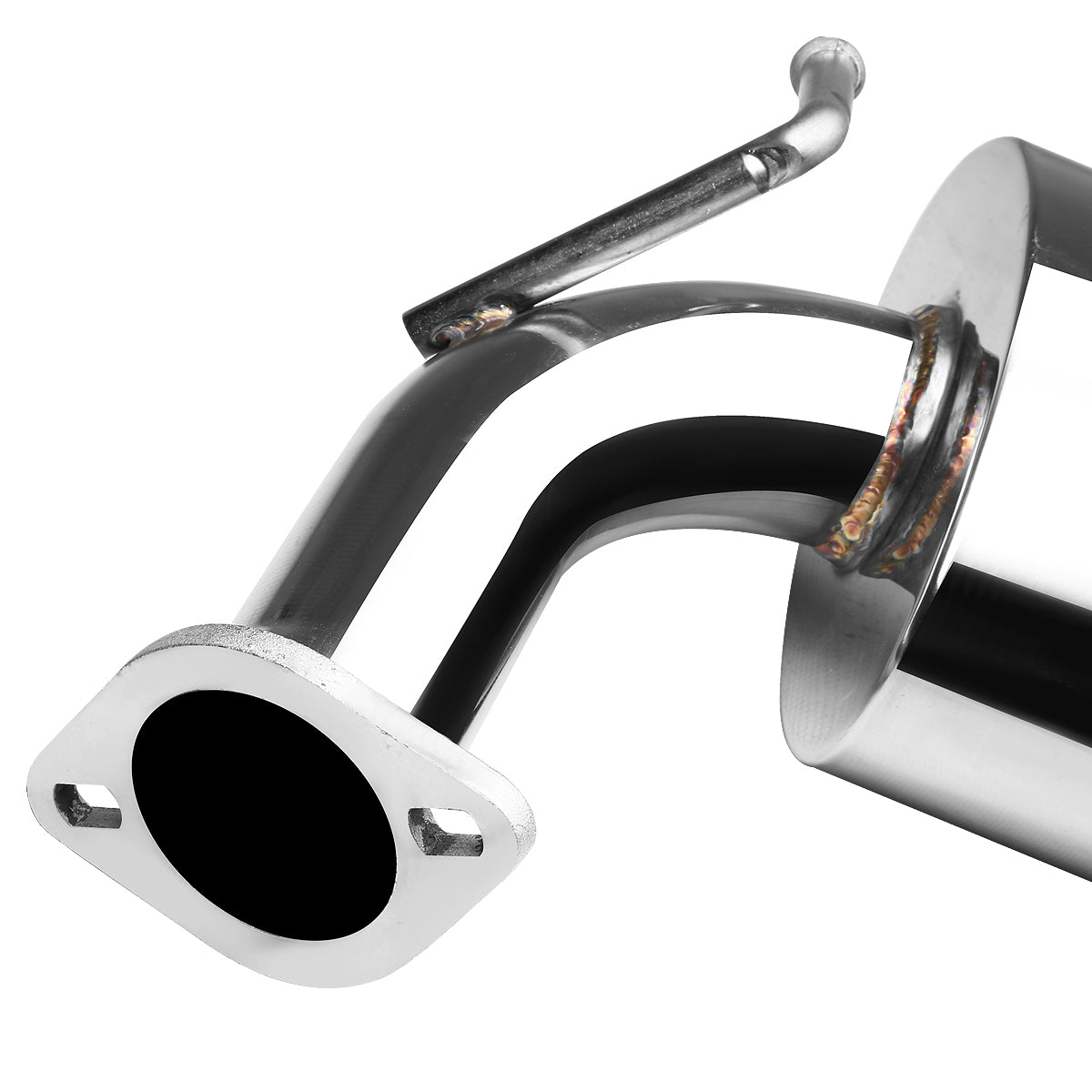 TUBERIA CATBACK CATBACK - 07-11 TOYOTA CAMRY 4CYL - SINGLE SQUARE OVER ROLLED TIP - STAINLESS STEEL