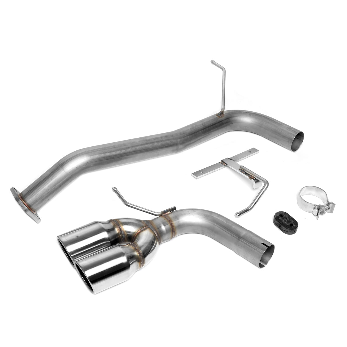 TUBERIA CATBACK AXELBACK - 08-15 SCION XB - DUAL ROLLED TIP - STAINLESS STEEL