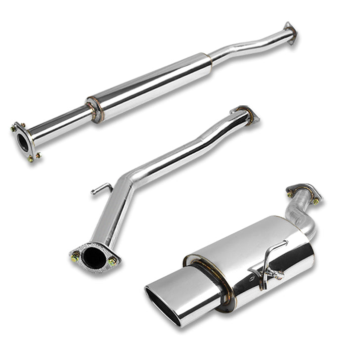 TUBERIA CATBACK CATBACK - 02-06 NISSAN ALTIMA 2.5L 4CYL - SINGLE OVAL ROLLED TIP - STAINLESS STEEL