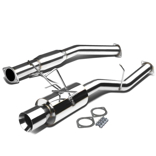 TUBERIA CATBACK CATBACK - 89-94 NISSAN 240SX S14 - SINGLE ROLLED TIP - STAINLESS STEEL