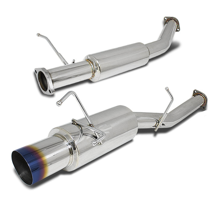 TUBERIA CATBACK CATBACK - 89-94 NISSAN 240SX S14 - SINGLE BURNT TIP - STAINLESS STEEL
