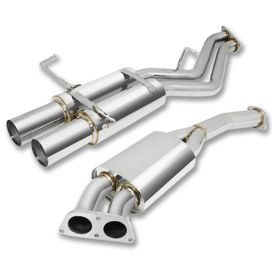 TUBERIA CATBACK CATBACK - 95-98 NISSAN 240SX S15 - DUAL TIP - STAINLESS STEEL