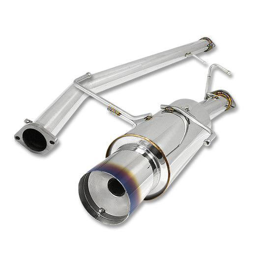 TUBERIA CATBACK CATBACK - 95-98 NISSAN 240SX S15 - SINGLE BURNT TIP - STAINLESS STEEL