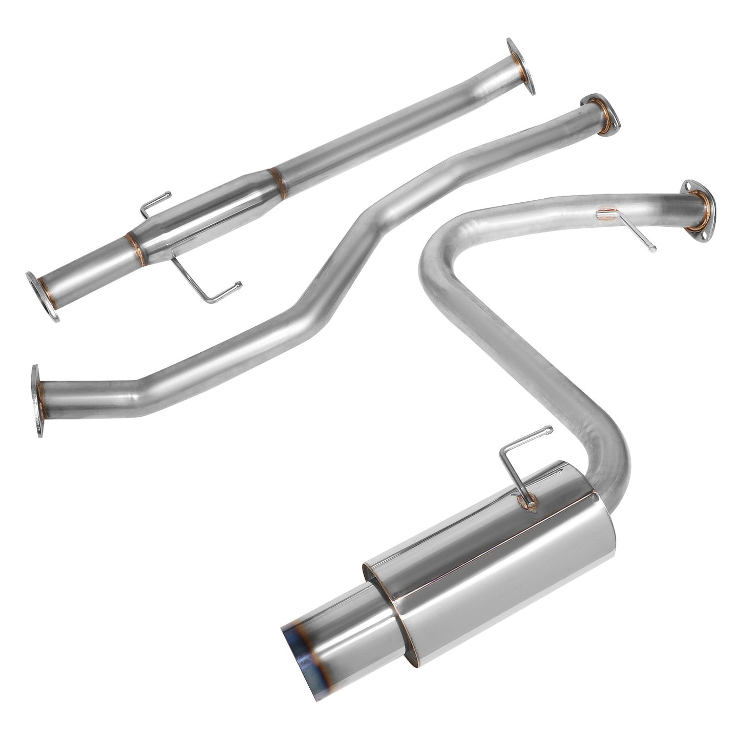 TUBERIA CATBACK CATBACK - 05-10 SCION TC - 2.4L - SINGLE BURNT TIP - STAINLESS STEEL