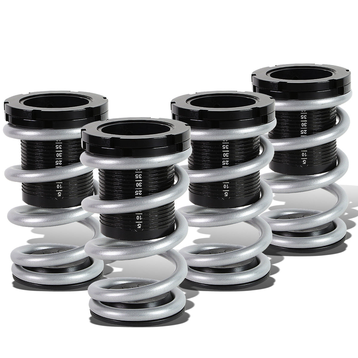 COILOVER 01-05 HONDA CIVIC - SCALE - BLACK SLEEVE / BLACK TOP / SILVER SPRING