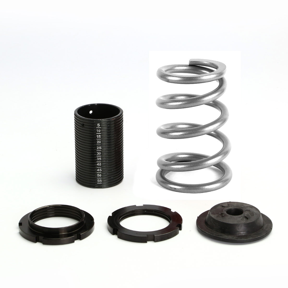 COILOVER 01-05 HONDA CIVIC - SCALE - BLACK SLEEVE / BLACK TOP / SILVER SPRING