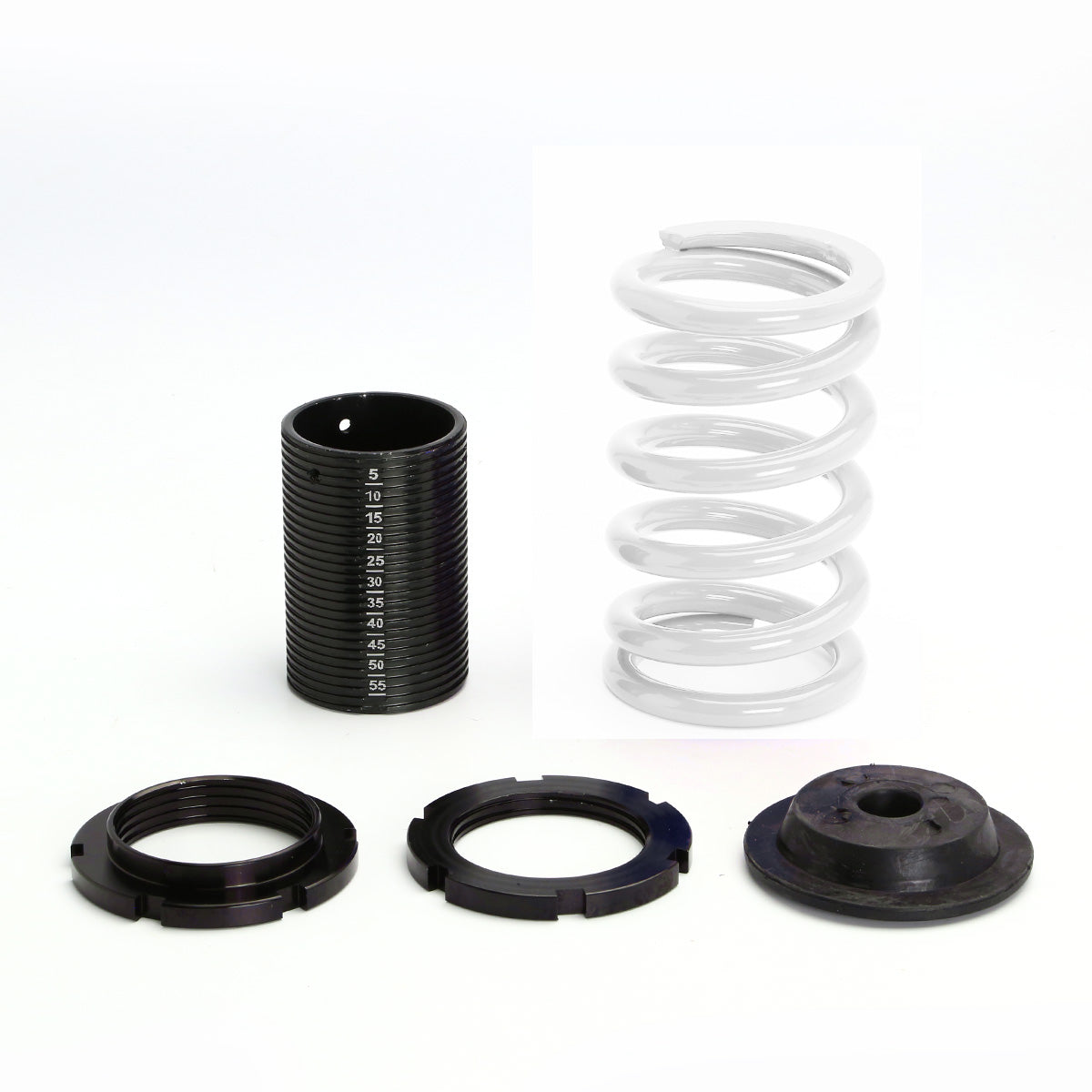 COILOVER 01-05 HONDA CIVIC - SCALE - BLACK SLEEVE / BLACK TOP / RED SPRING