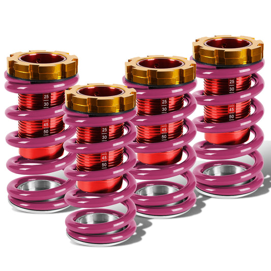 COILOVER 88-00 HONDA CIVIC / 88-91 CRX / 93-97 DEL SOL / 90-01 INTEGRA - SCALE - RED SLEEVES / GOLD TOP / PURPLE SPRING