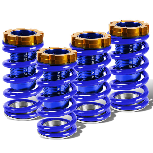 COILOVER 88-00 HONDA CIVIC / 88-91 CRX / 93-97 DEL SOL / 90-01 INTEGRA - SCALE - BLUE SLEEVES / GOLD TOP / BLUE SPRING