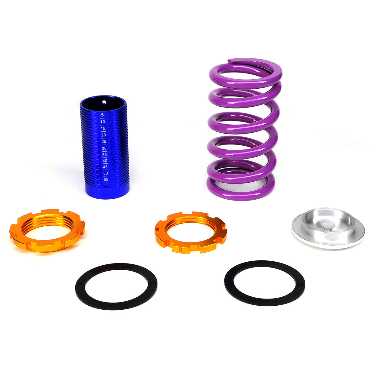 COILOVER 88-00 HONDA CIVIC / 88-91 CRX / 93-97 DEL SOL / 90-01 INTEGRA - SCALE - BLUE SLEEVES / GOLD TOP / PURPLE SPRING