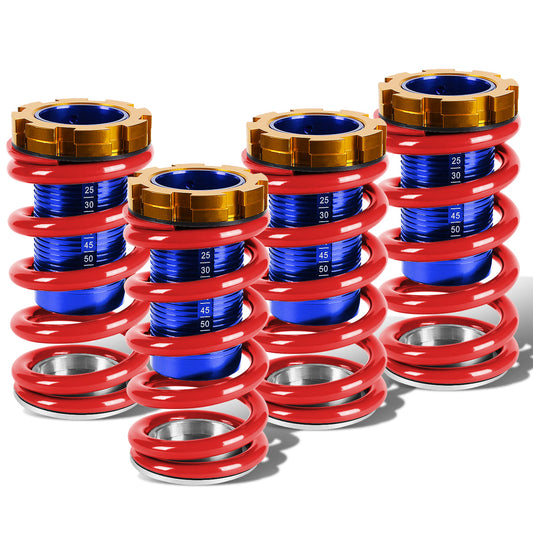 COILOVER 88-00 HONDA CIVIC / 88-91 CRX / 93-97 DEL SOL / 90-01 INTEGRA - SCALE - BLUE SLEEVES / GOLD TOP / RED SPRING