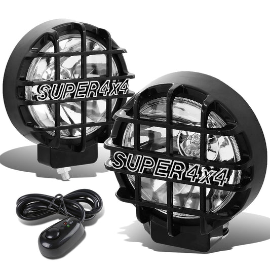 FAROS DE NIEBLA UNIVERSAL - ROUND - 6 INCH SUPER 4X4 - W/ SWITCH - H3 BULB - CHROME / BLACK