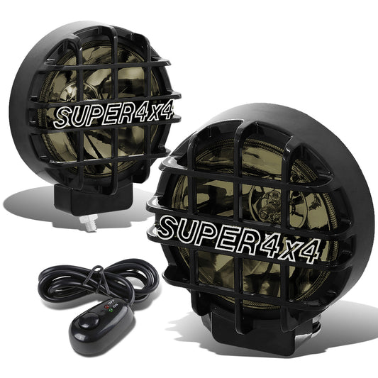 FAROS DE NIEBLA UNIVERSAL - ROUND - 6 INCH SUPER 4X4 - W/ SWITCH - H3 BULB - SMOKE / BLACK