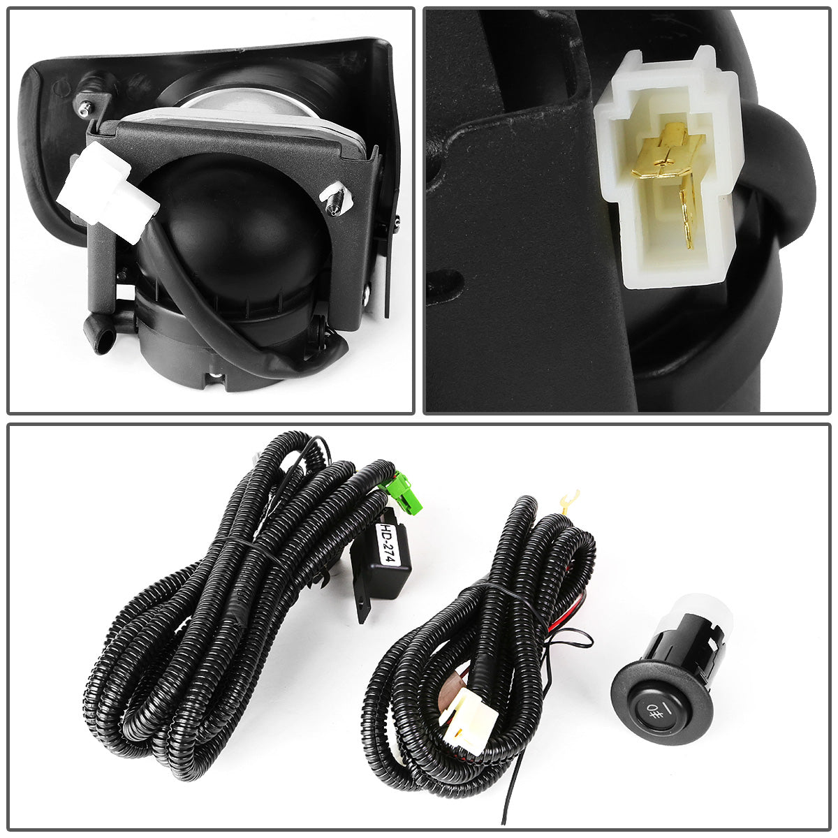 FAROS DE NIEBLA 94-97 ACURA INTEGRA 3/4-DR - W/ SWITCH - H3 BULB - SMOKE