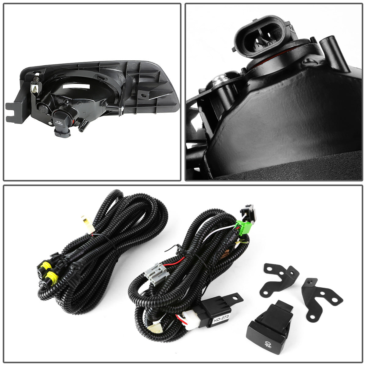 FAROS DE NIEBLA 06-07 HONDA ACCORD 4-DR - W/ SWITCH - H11 BULB - SMOKE