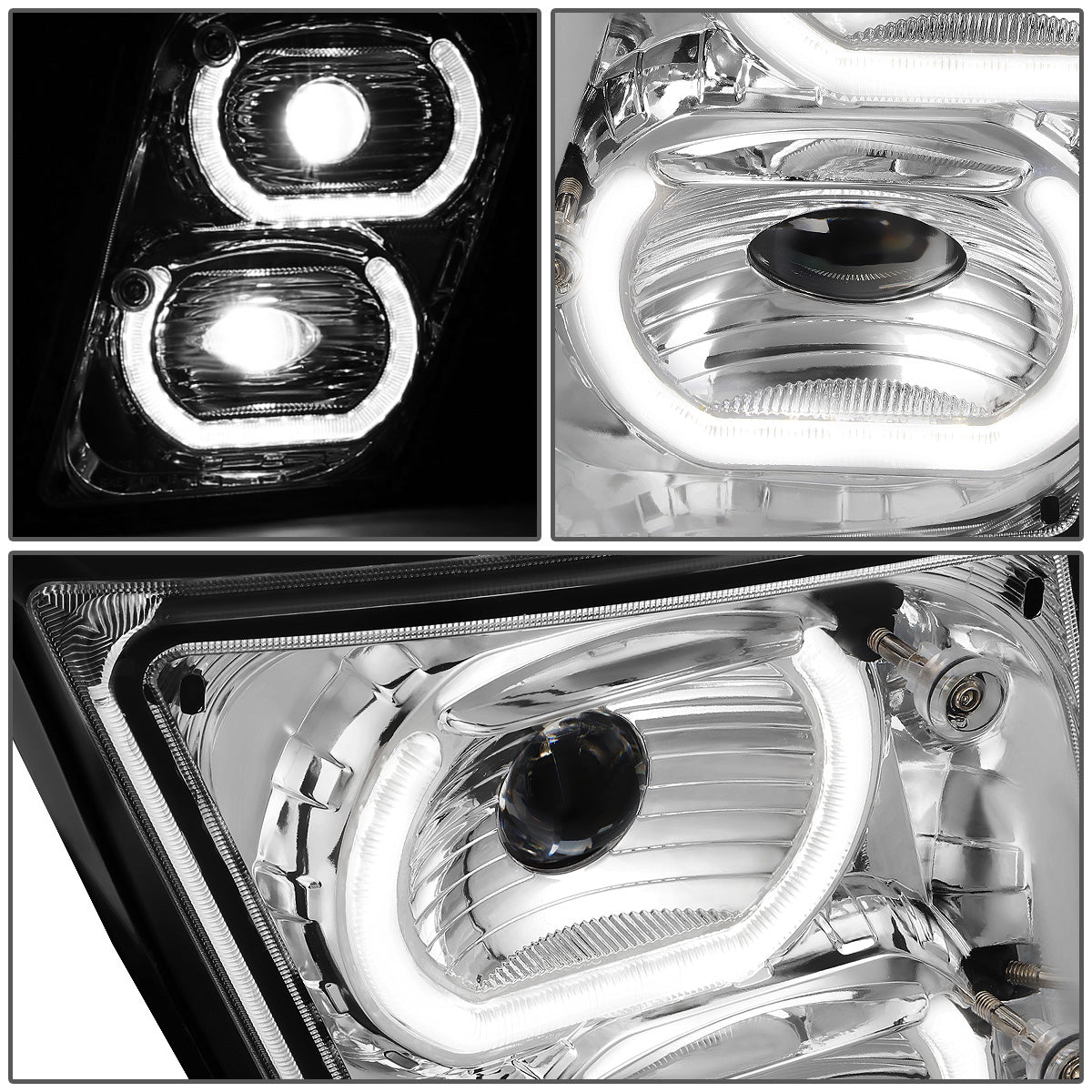 FAROS DE NIEBLA 04-18 VOLVO VN VNL 300, 400, 430, 630, 740, 760, 860 - HALO DRL WILL REQUIRE WIRING TO EXISTING LIGHTING - CLEAR