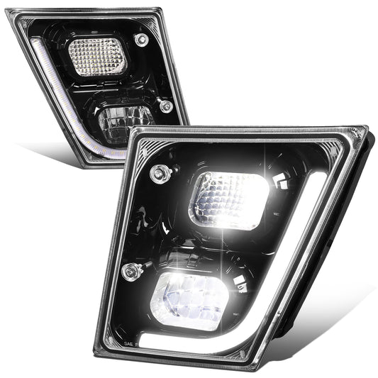 FAROS DE NIEBLA 03-17 VOLVO VN VNL VNM VNX MODEL TRUCKS - 3D - LED - BLACK