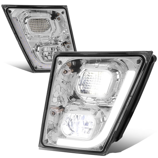 FAROS DE NIEBLA 03-17 VOLVO VN VNL VNM VNX MODEL TRUCKS - 3D - LED - CHROME