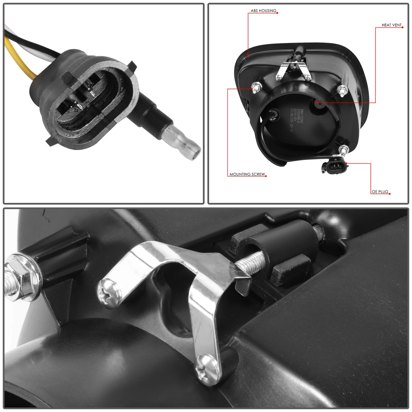 FAROS DE NIEBLA 08-17 FREIGHTLINER CASCADIA - PROJECTOR - 3D - LED - BLACK