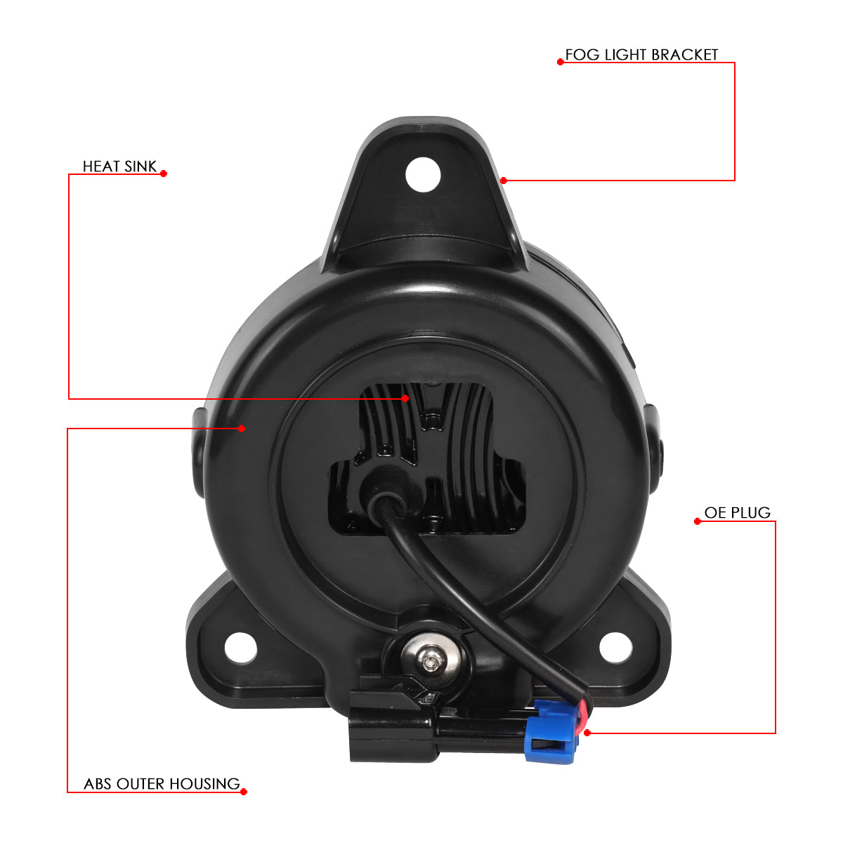 FAROS DE NIEBLA 18-20 VOLVO VNR, VNR 300, VNR400, VNR 640 MODELS - REFLECTOR - FULL LED - BLACK
